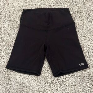 Alo black biker shorts